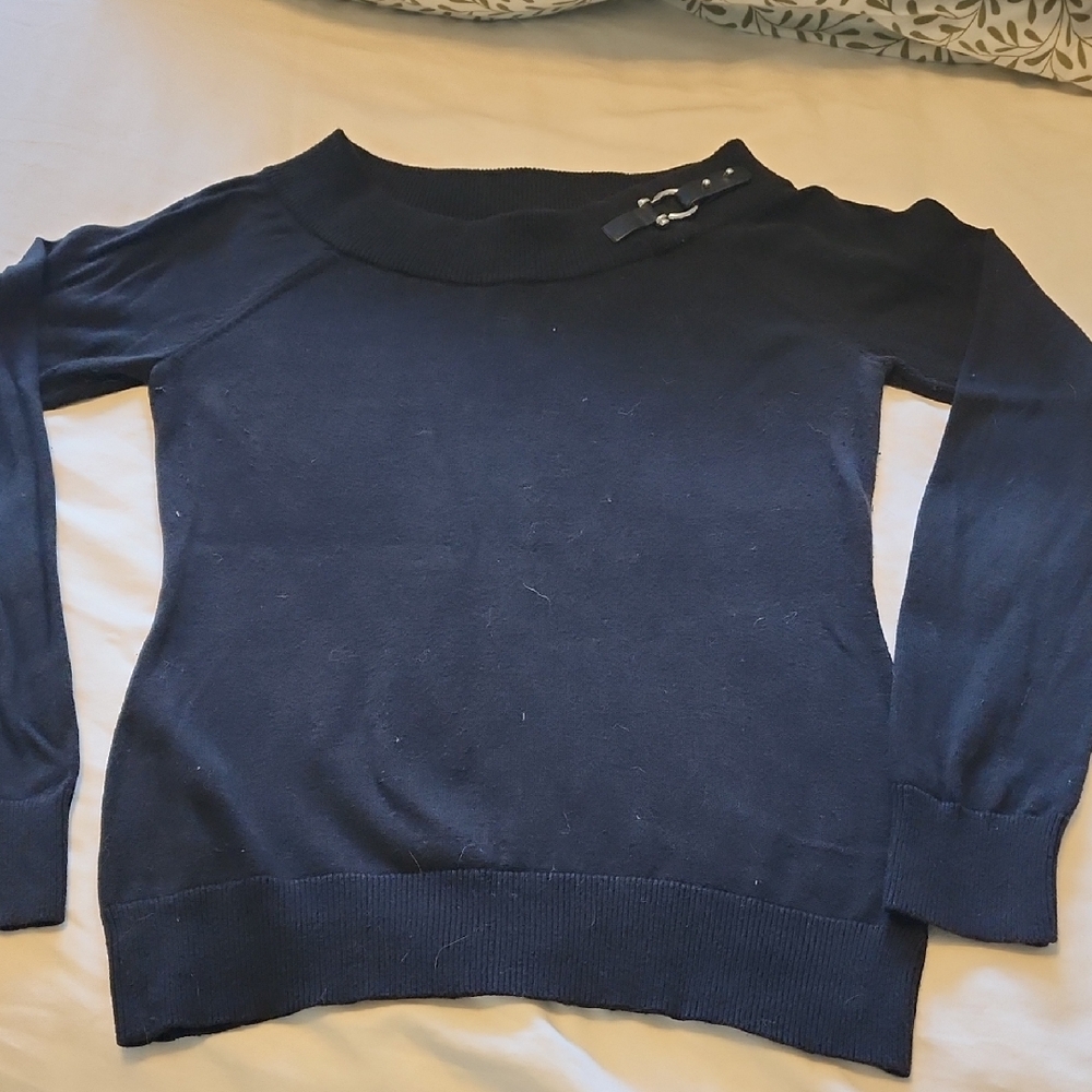 Ralph Lauren Sweater With Silver Buckle - Size S Black